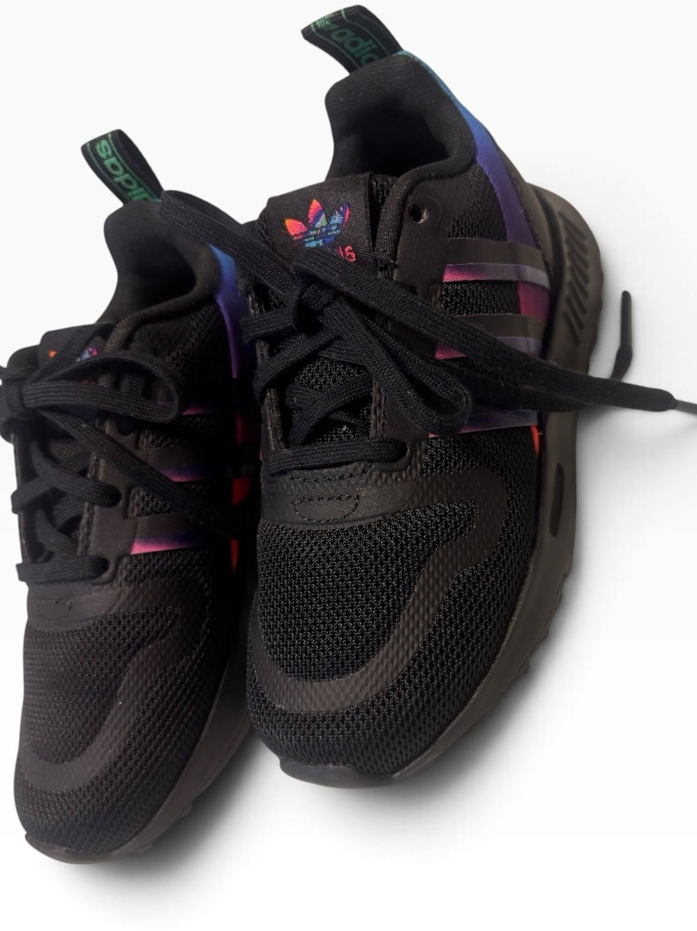 Adidas Originals ZX 2K Black Rainbow Sneakers Toddler Size 8